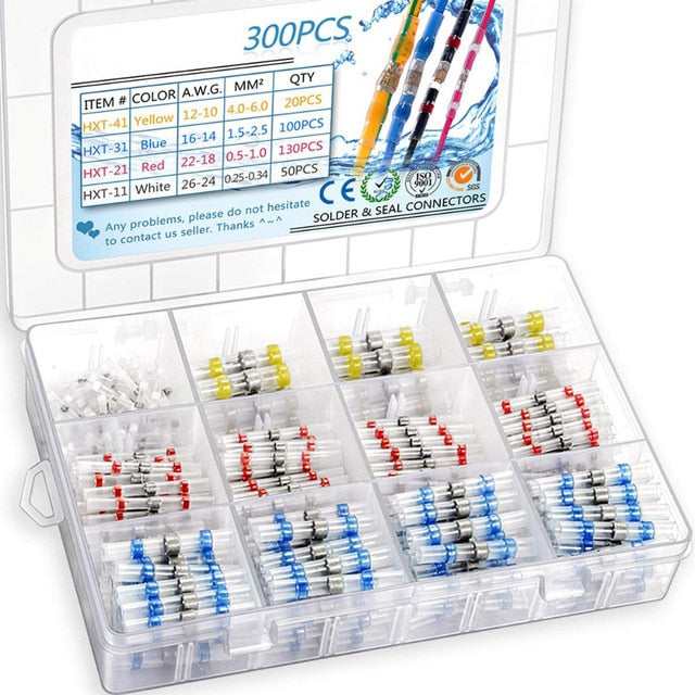 WATERPROOF SOLDER WIRE CONNECTORS