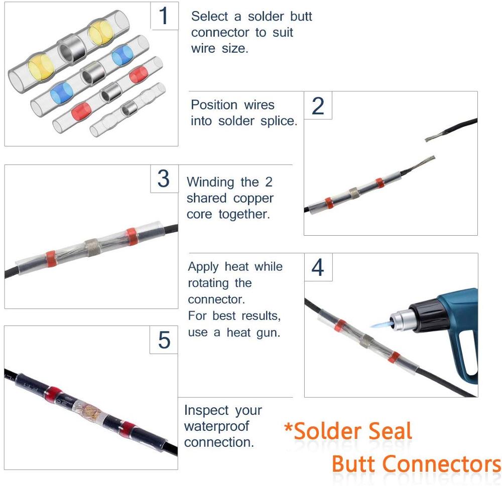 WATERPROOF SOLDER WIRE CONNECTORS