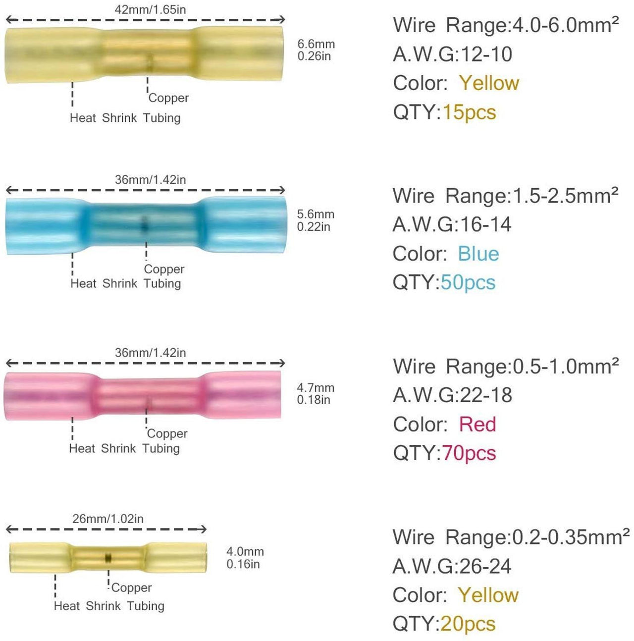 WATERPROOF SOLDER WIRE CONNECTORS