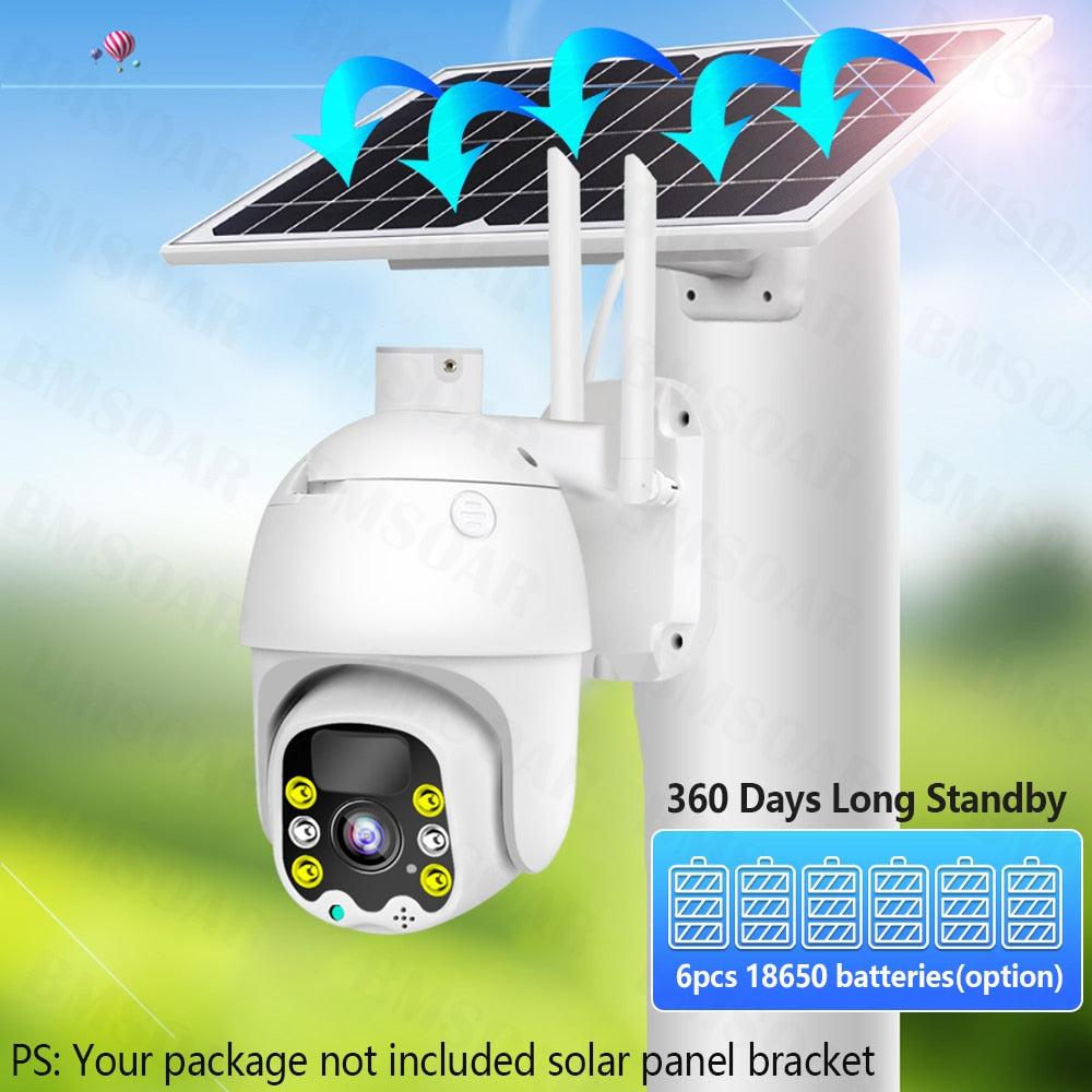 Solar Powered Wireless Outdoor Security Camera