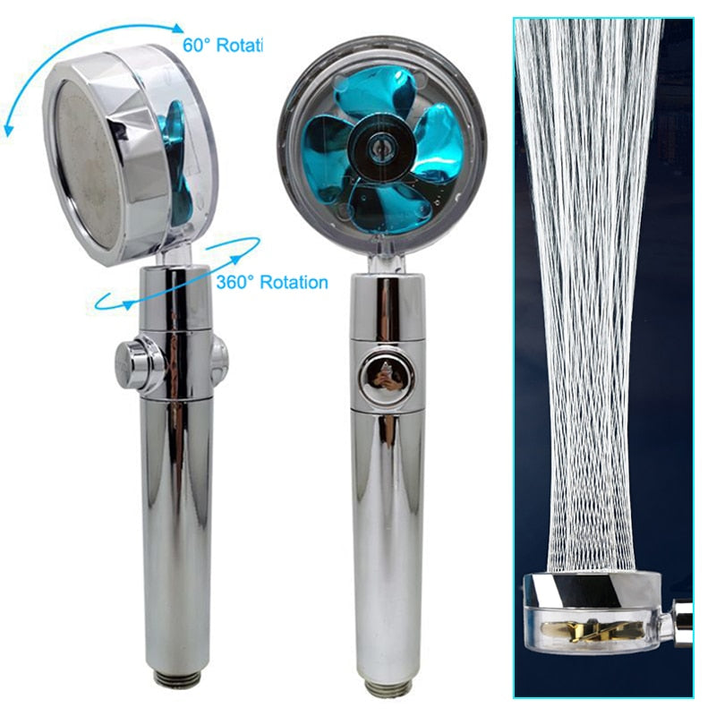360 Propeller High Pressure Shower Head