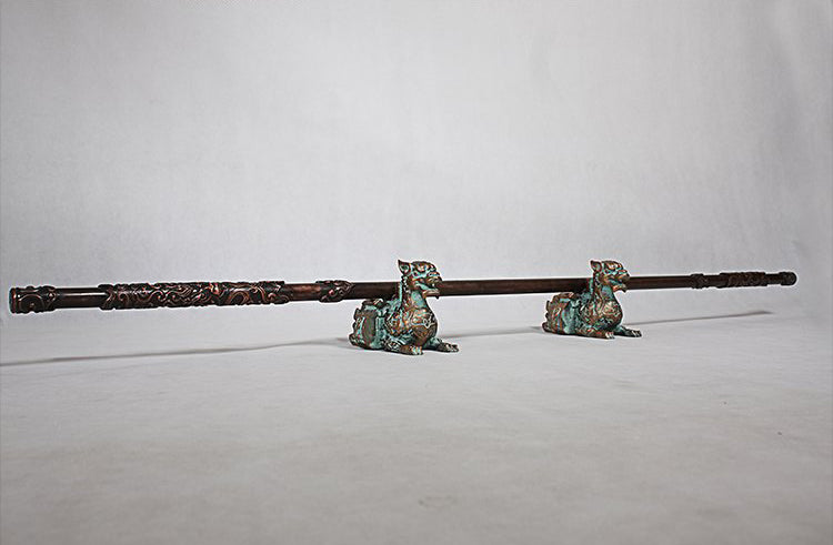 Monkey King is Back" metal gold hoop stick weapons
